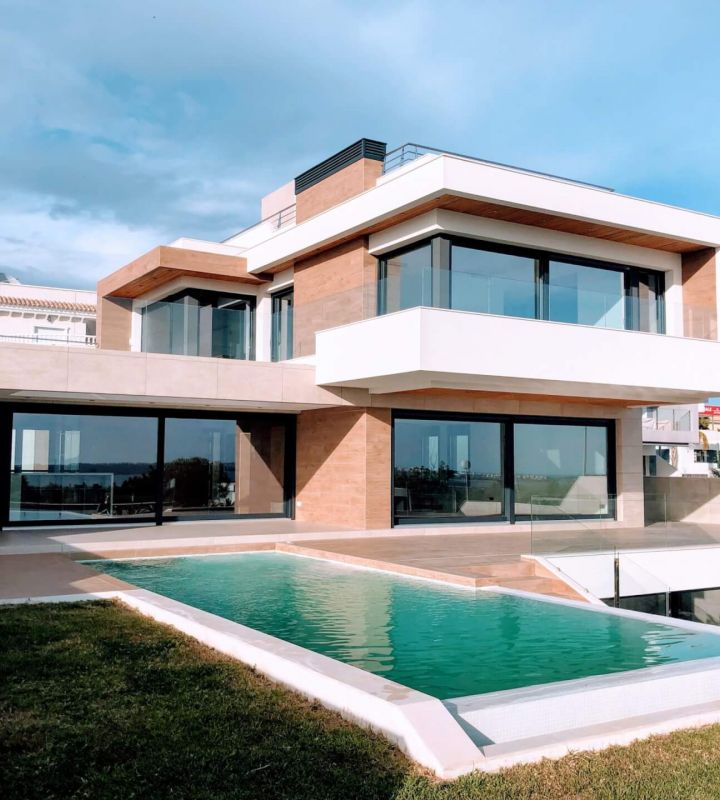 Hauseingang bei Daemmerung